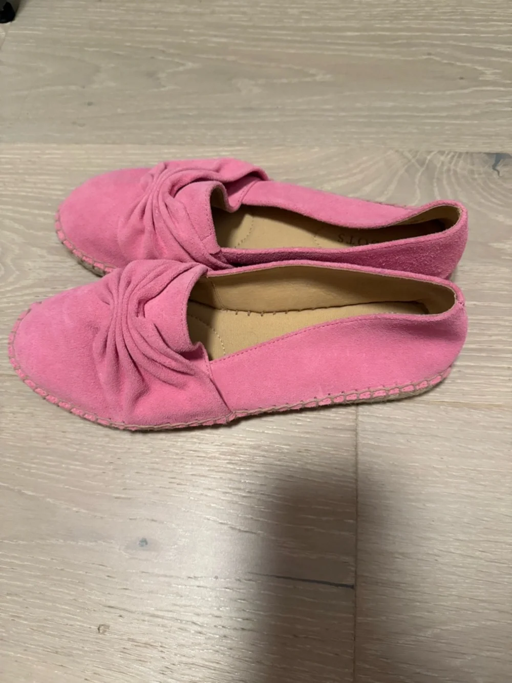 Talbots Pink Knotted Suede Espadrille